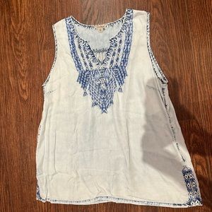 Womens Lucky Brand Light Denim Tank Top